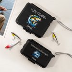 Personlig bärbar fiskeförvaringsbox med krokset kan anpassas med namn den perfekta presenten för fiskeentusiasten på Fars dag