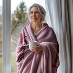 Personalized Double-Layer Heart Soft Throw Blanket with Kid's Names Home Decor Christmas Mother's Day Birthday Gift for Grandma Kids