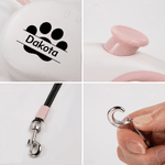 Personalized Paw Dog Leash with Name Outdoor Accessories Pet Party Christmas Birthday Gift for Pet Owners