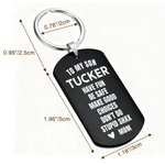 Personalised Heartfelt Reminder Photo Keychain Bag Tag with Name and Text Birthday Christmas Gift for Family Friends