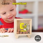 Personalized Long-Tailed Leopard Marsupilami Clear Window Money Box Piggy Bank with Name Christmas Birthday Gift for Kids | Callie × Marsupilami®