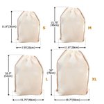 Personalized Santa Claus Snowman Reindeer Design Canvas Drawstring Gift Bag with Name Christmas Gift for Kids Family