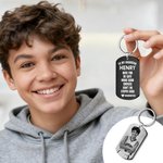 Personalised Heartfelt Reminder Photo Keychain Bag Tag with Name and Text Birthday Christmas Gift for Family Friends