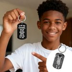 Personalised Heartfelt Reminder Photo Keychain Bag Tag with Name and Text Birthday Christmas Gift for Family Friends