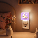 Personalized Moon Clouds Stars Cute Sleeping Cartoon Baby Soft Glow LED Night Light with Name Date Nursery Decor Birthday Baby Shower Gift for Kid