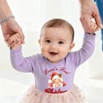 Personalised Adorable Baby 100% Cotton Baby Bodysuit with Name Baby Shower Christmas Gift for Babies Newborns