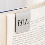 Marque-page magnétique en cuir PU avec nom et initiales Cadeau d'anniversaire pour les amoureux du livre
