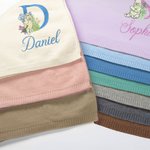Personalized Classic Winnie the Pooh Initial Soft Cotton Baby Blanket with Embroidered Name Baby Shower Birthday Gift for Newborns Babies