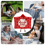 Personalized Balls Design Soft Hooded Blanket with Name and Number Team Birthday Christmas Gift for Sports Lovers