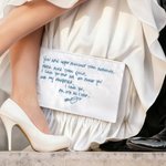 Personalised Something Blue Embroidered Wedding Dress Label with Blessing Message Wedding Gift for Bride Daughter