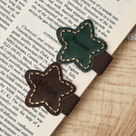 Clip marcapáginas magnético de cuero de PU personalizado con estrella y nombre grabado Regalo de vuelta al cole para los amantes de los libros Ratones de biblioteca