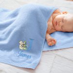 Personalized Classic Winnie the Pooh Initial Soft Cotton Baby Blanket with Embroidered Name Baby Shower Birthday Gift for Newborns Babies