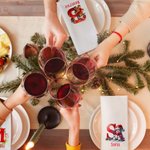 Tovagliolo di Natale in 100% cotone con nome decorazione da tavola regalo di Natale per bambini famiglia e amici