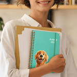 Personalized Multiple 3D Pet Characters 2026 Planner Spiral A5 Notebook with Name and Weekly Monthly Planner Birthday Gift for Pet Lovers Friends