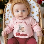 Personalised Adorable Baby 100% Cotton Baby Bodysuit with Name Baby Shower Christmas Gift for Babies Newborns