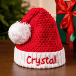Personalized Multiple Styles Soft and Plush Christmas Knit Hat with Embroidered Name Christmas Party Gift for Family