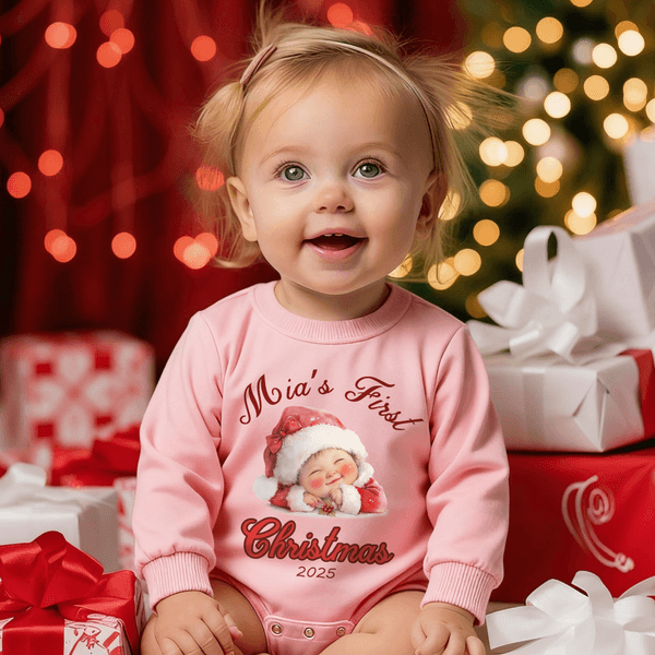 Personalised Adorable Baby 100% Cotton Baby Bodysuit with Name Baby Shower Christmas Gift for Babies Newborns