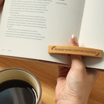 Personalized Minimalist Book Olive Branch Wooden Book Page Holder with Engraved Initial and Date Christmas Birthday Gift for Bookworms Couples