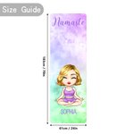 Tapis de yoga super absorbant avec nom et titre Accessoires de sport Cadeau d'anniversaire pour les amateurs de yoga