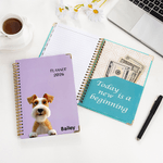 Personalized Multiple 3D Pet Characters 2026 Planner Spiral A5 Notebook with Name and Weekly Monthly Planner Birthday Gift for Pet Lovers Friends
