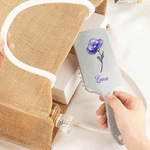 Personalized Birth Flower Paddle Air Cushion Comb with Name and Handle Ribbon Makeup Tool Christmas Birthday Gift for Women Girls