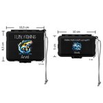 Personlig bärbar fiskeförvaringsbox med krokset kan anpassas med namn den perfekta presenten för fiskeentusiasten på Fars dag