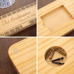 Personalised Wooden 3 Track Text Cribbage Board with Pegs and Poker Game Night Christmas Birthday Gift for Cribbage Lovers