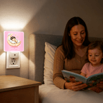 Personalized Moon Clouds Stars Cute Sleeping Cartoon Baby Soft Glow LED Night Light with Name Date Nursery Decor Birthday Baby Shower Gift for Kid