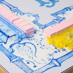 Personalized Chinoiserie Blue and White Flowers Mahjong Mat with Monogram Game Accessory Christmas Birthday Gift for Mahjong Lovers