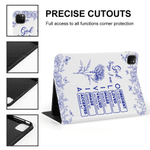 Henkilökohtainen Toile De Jouy Syntymä Kukka Butterfly Raamattu Luku Nimi Pad asia Suojapeite iPad Päivittäinen käyttö Joulu Syntymäpäivä Lahja naisille