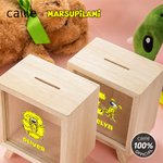 Personalized Long-Tailed Leopard Marsupilami Clear Window Money Box Piggy Bank with Name Christmas Birthday Gift for Kids | Callie × Marsupilami®