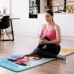 Tapis de yoga super absorbant avec nom et titre Accessoires de sport Cadeau d'anniversaire pour les amateurs de yoga