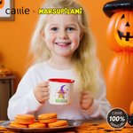 Personalised Multicolor Classic Cartoon Bats Halloween Witch Marsupilami 12 oz Enamel Mug with Name Halloween Gift for Kids | Callie × Marsupilami®