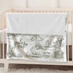 Personalized Retro Bear Deer Forest Animals Soft Throw Blanket with Name and Surname Baby Shower Christmas Birthday Gift for Newborns Kids