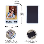 Personalised 1-2 Photos Frame Style Multicolor Fridge Magnet with Text Home Decor Birthday Christmas Gift for Couples Family Pet Lovers