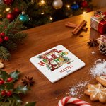 Tazza in ceramica personalizzata con nome design Happy HoHoHo to You regalo di Natale per famiglia e bambini