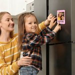 Personalised 1-2 Photos Frame Style Multicolor Fridge Magnet with Text Home Decor Birthday Christmas Gift for Couples Family Pet Lovers