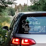 Personalized Realtyist Branding Real Estate Marketing Car Window Decal Sticker Scraper Set with Name Number Website QR Business Team Gift for Agents