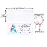 Personalized Merry Christmas Snowman Initial Money Holder Card Wallet with Name and Envelope Christmas Gift for Family Kids