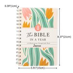 Personalized The Bible In A Year A 52-Week Journal with Name Bible Study Guide Christmas Religious Gift  for Women Christians