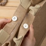 Personalized Watercolour Style Flower Large Jute Tote Bag with Name Travel Party Birthday Gift for Women