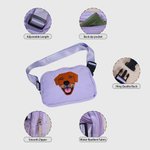 Personalised Embroidered 1-2 Cat Dog Pet Face Photos Waterproof Waist Bag with Adjustable Strap Outdoor Essential Birthday Gift for Pet Lovers
