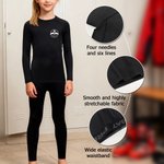 Personalised Skiing Ice Hockey Sports Theme Moisture-Wicking Thermal Functional Underwear Suit with Name Birthday Daily Wear Gift for Boys Girls