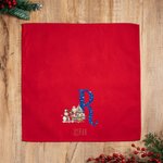 Servilleta roja personalizada de Papá Noel 100% algodón con nombre e inicial Decoración de mesa Regalo de Navidad para familia amigos