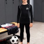 Personalised Skiing Ice Hockey Sports Theme Moisture-Wicking Thermal Functional Underwear Suit with Name Birthday Daily Wear Gift for Boys Girls