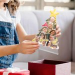 Personalized Star Christmas Tree Acrylic Ornament with 4-8 Photos Home Decor Christmas Gift for Family Friends
