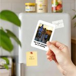Personalised 1-2 Photos Frame Style Multicolor Fridge Magnet with Text Home Decor Birthday Christmas Gift for Couples Family Pet Lovers
