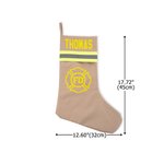 Personalized Firefighting Waterproof Christmas Stocking with Name Fireplace Decor Christmas Fire Station Gift for Firefighters