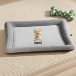 Personalized 3D Cartoon Dog Soft Pet Bed Mat with Name Indoor Outdoor Activities Pet Party Birthday Gift for Pet Owners Lovers