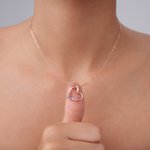 Personalized 1-10 Family Birthstones Heart Necklace Dainty Jewellery Birthday Anniversary Mother's Day Gift for Grandma Mother